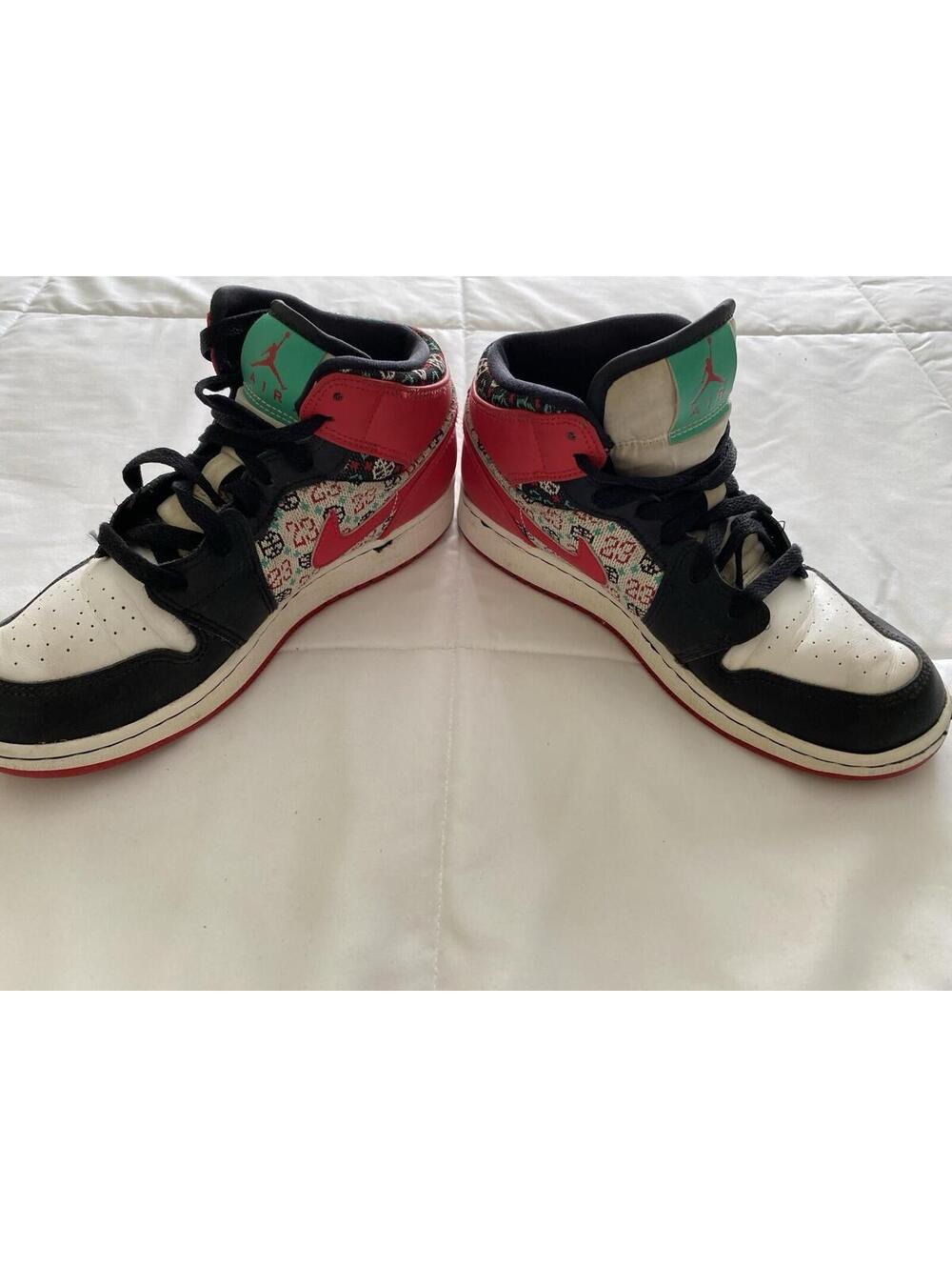 Jordan Air Jordan 1 Mid SE Kids Mid Top Leather Lace Up 6Y Black/Red DM1208-150